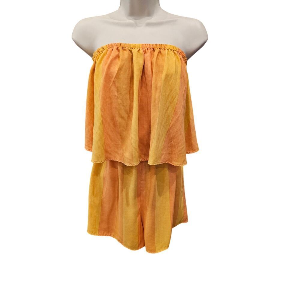 Thelma romper show me your mumu sz small orange sherbert sleevless summer EUC